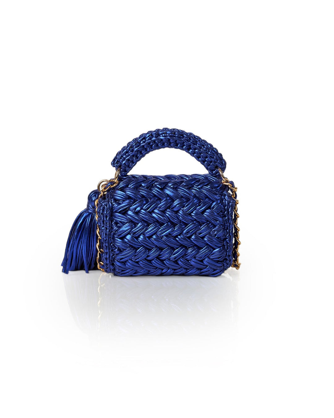 Borsa Donna Fatta A Mano Con Ricamo Pavone – Tracolla In Tela E Sintetico, Blu Scuro