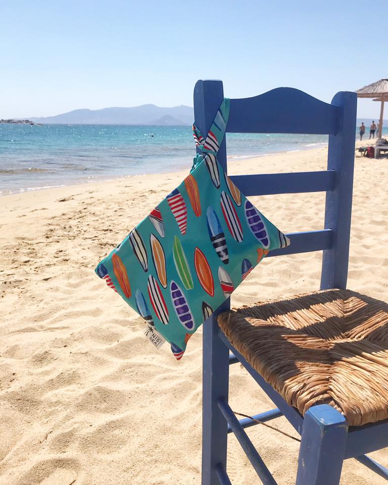 SURFBOARDS: Pochette di stoffa con cerniera da spiaggia LIMANAKI