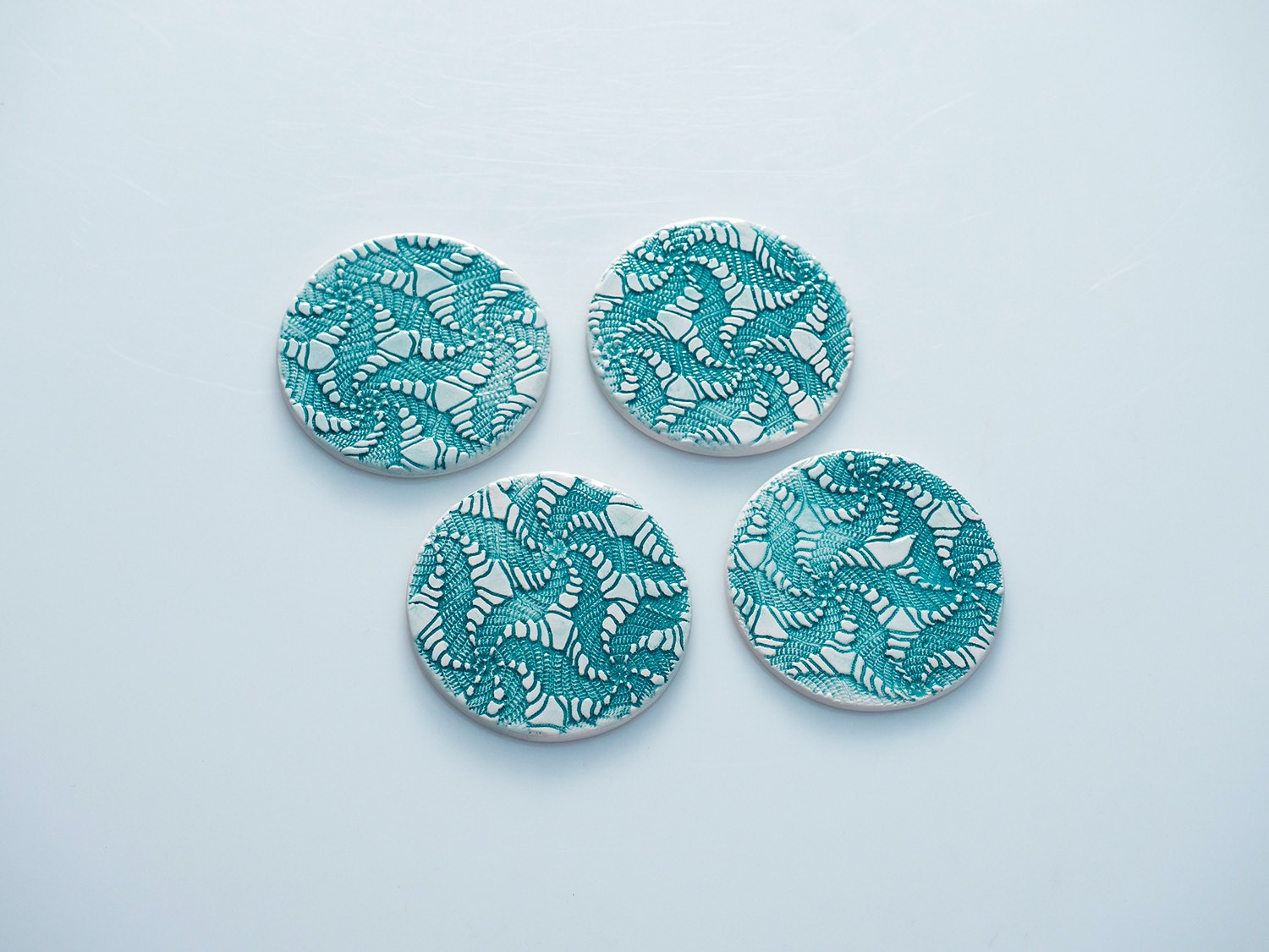 Set 12 Sottobicchieri In Legno Betulla Con Fiore Della Vita - 10x10cm, Per Meditazione E Decorazione - Foto 4